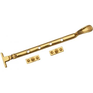Spoon Casement Window Stay 254 mm Polished Brass Lacquered