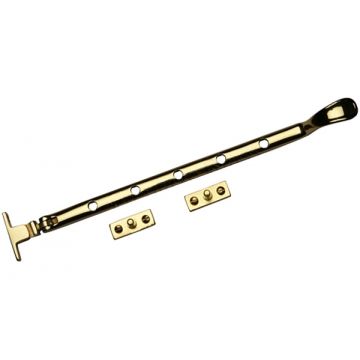 Spoon Casement Window Stay 305 mm Polished Brass Lacquered