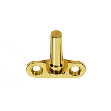Cranked Casement Stay Pin Polished Brass Lacquered