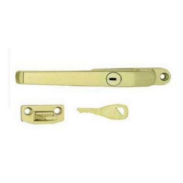Key Lockable Casement Window Fastener Electro Brass Plated