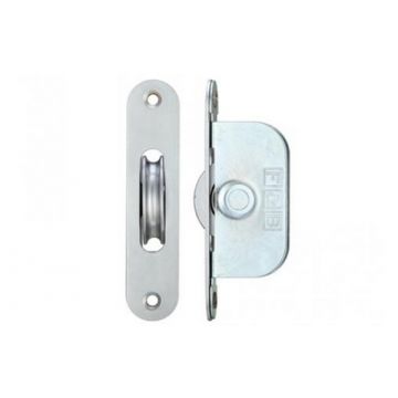 Axle Bearing Sash Pulley with Brass Wheel & Radiused Faceplate Polished Chrome Plate