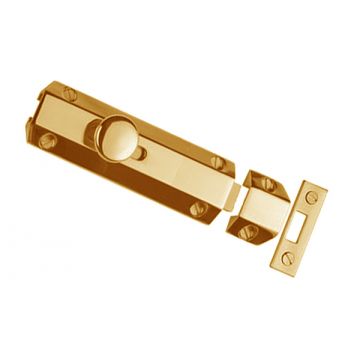 Carriage Bolt 102 mm Polished Brass Lacquered
