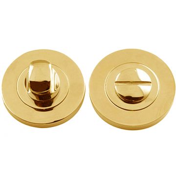 Round Bathroom Privacy Turn & Release 51 mm Stainless Polished Brass
