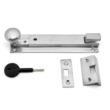 Swan Necked Locking Surface Mounted Bolt with Keeps