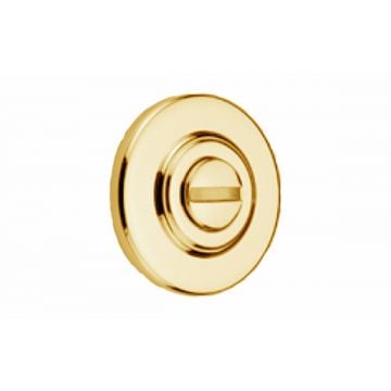 Emergency Coin Release 32mm Concealed Stepped Curved Edge Rose Hand Burnished Brass