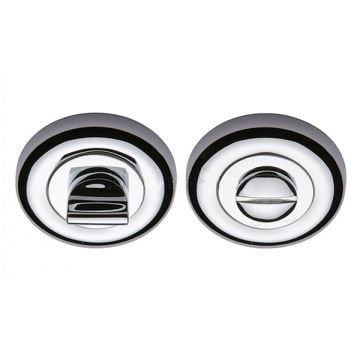 Round Bathroom Privacy Turn & Release 53 mm Satin Nickel Plate