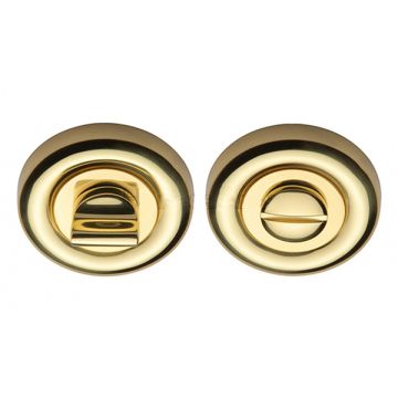 Round Bathroom Privacy Turn & Release 53 mm Polished Brass Lacquered