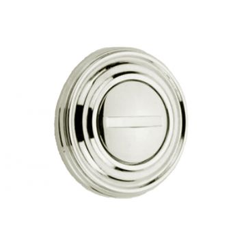 Emergency Coin Release 38mm Concealed Ridged Rose Polished Nickel Plate