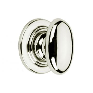 Thumb Turn 38mm Concealed Stepped Curved Edge Rose  Polished Nickel Plate