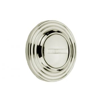 Emergency Coin Release 38mm Concealed Reeded Rose Polished Brass Lacquered
