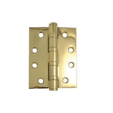 Ball Race Hinge 102 x 76 mm Brass Polished Brass Lacquered