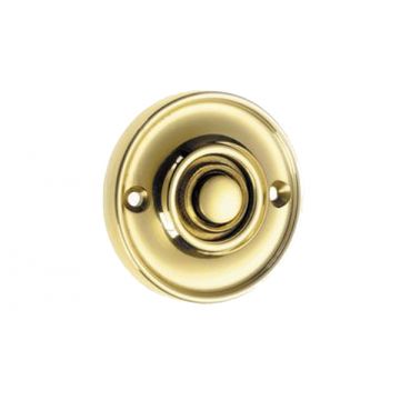 Bell Push 59 mm Polished Brass Lacquered