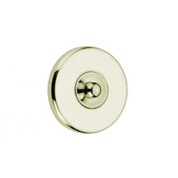 Bell Push Round Edge 54 mm Polished Brass Lacquered