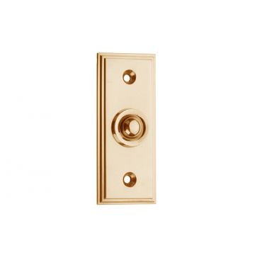 Stepped Edge Bell Push 75 x 32 mm (Satin Nickel Plate)
