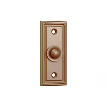 Ogee Edge Bell Push 75 x 32 mm ( Polished Brass Unlacquered)