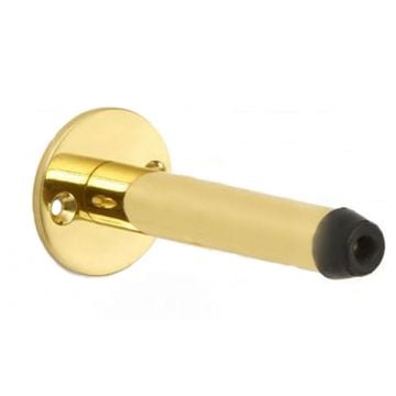 Projection Door Stop 102 mm  Polished Brass Unlacquered