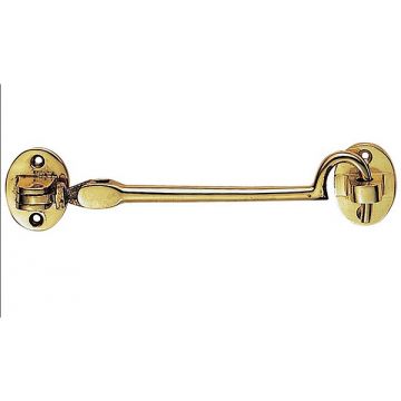 Cabin Hook Silent Pattern 102 mm Polished Brass Lacquered