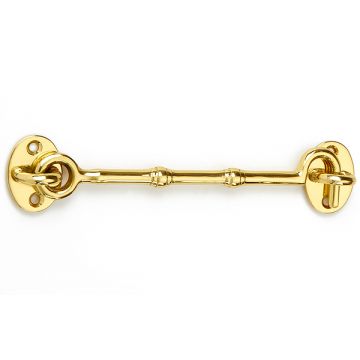 Cabin Hook Loose Pattern 203mm Polished Brass Lacquered