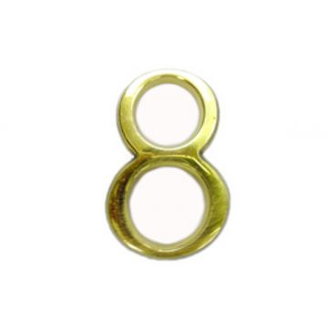 Pin Fix Number 60 mm Polished Brass Lacquered
