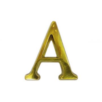 Pin Fix Letter 50 mm Polished Brass Lacquered