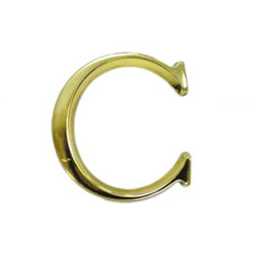 Pin Fix Letter 50 mm Polished Brass Lacquered