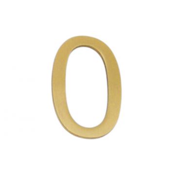 Pin Fix Door Numeral 100 mm Polished Brass Lacquered