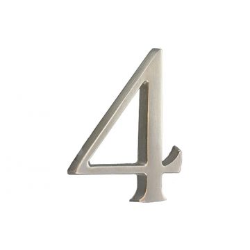 Pin Fix Door Numeral 76 mm Polished Brass Lacquered