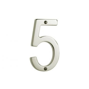 SATIN NICKEL 3” DOOR NUMERALS WITH SCREWS 75MM DOOR NUMBERS HAFELE BRAND.