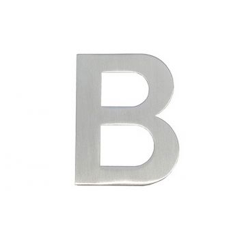  Door Letter B Stainless Letter 76 mm Concealed Pin Fixing Polished Stainless Steel