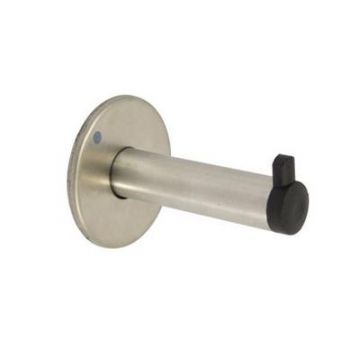 Cubicle Buffered Coat Hook Satin Stainless Steel