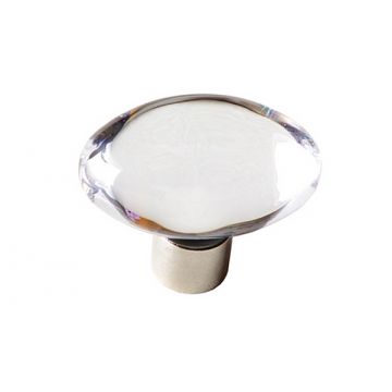 Oval Glass Caninet Knob 44 mm Silicon Bronze Dark Lustre