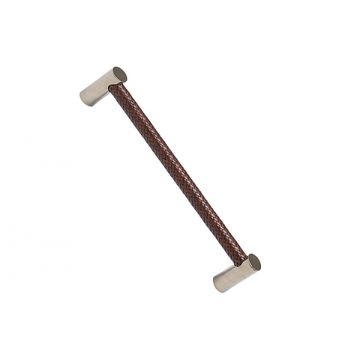 Leather Grip Pull Handle 495 mm White Bronze Light