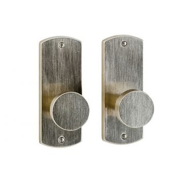 Curved Small Luna Knob on Long Latch Plate