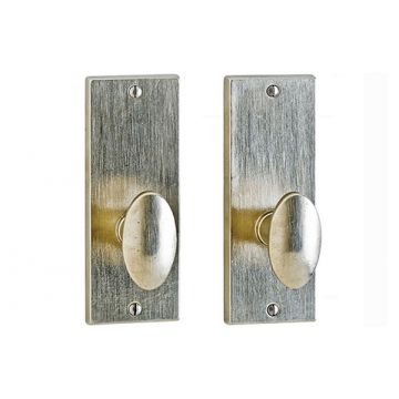 Metro Small Squash Knob on Long Latch Plate Silicon Bronze Brushed