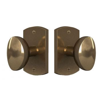 Curved Knob Latch White Bronze Brushed