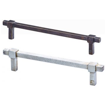 Cross Cabinet Pull Handle 160 mm Black Iron Finish Lacquered