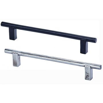 Core Cabinet Pull Handle 210 x 12 mm Black Iron Finish Lacquered