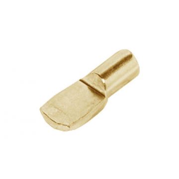 Shelf Stud Plug in 5 mm (Pack 100) Electro Brass Plated