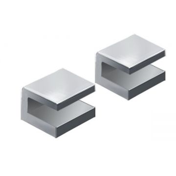 Pier Glass Shelf Brackets (pair) to Suit 8 mm Glass Satin Nickel Plate