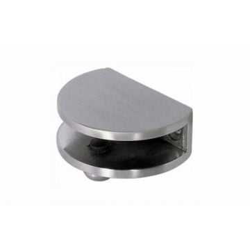 Shelf Support 49 mm Wide to suit 6 - 10 mm Glass Satin Stainless Finish