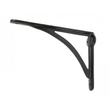Plain Curved Bar Wood Shelf Bracket 174 x 249 mm Black