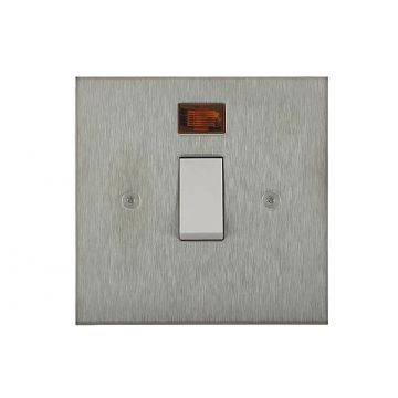 45 amp Cooker Switch with Neon Square Corner