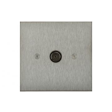 Single Co-Axial Square Corner Satin Stainless Steel