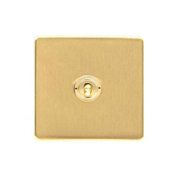 Heritage Studio 1 Gang Intermediate Dolly Switch Satin Brass Lacquered