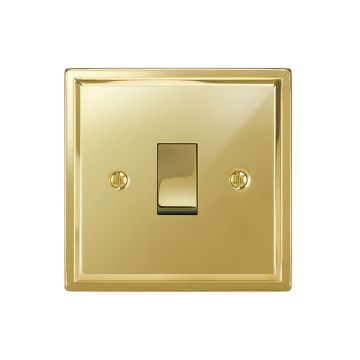 1 Gang Rocker Switch Polished Brass Lacquered