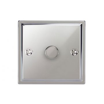 1 Gang Dimmer Switch Polished Chrome Plate