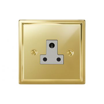Unswitched Socket 5amp Polished Brass Lacquered