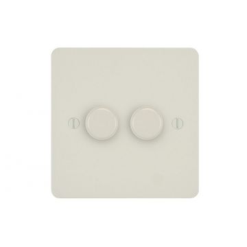 2 Gang Dimmer Switch 400w White