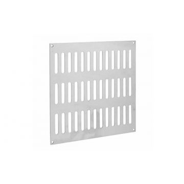 Plain Slotted Vent 242 x 242 mm Satin Stainless Steel