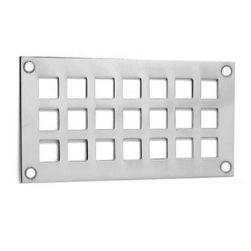 Square Hole Vent 152 x 76 mm Polished Stainless Steel